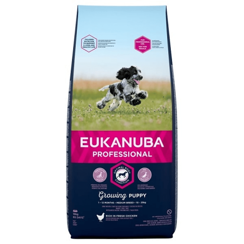 Sausa barība kucēniem – Eukanuba Puppy and Junior Medium Chicken, 15 kg – 181Suns Sausa barība kucēniem – Eukanuba Puppy and Junior Medium Chicken, 15 kg