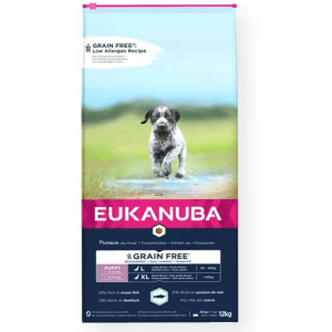 Dry food for puppies - Eukanuba JUNIOR LARGE GRAIN FREE Seefish, 12 kg