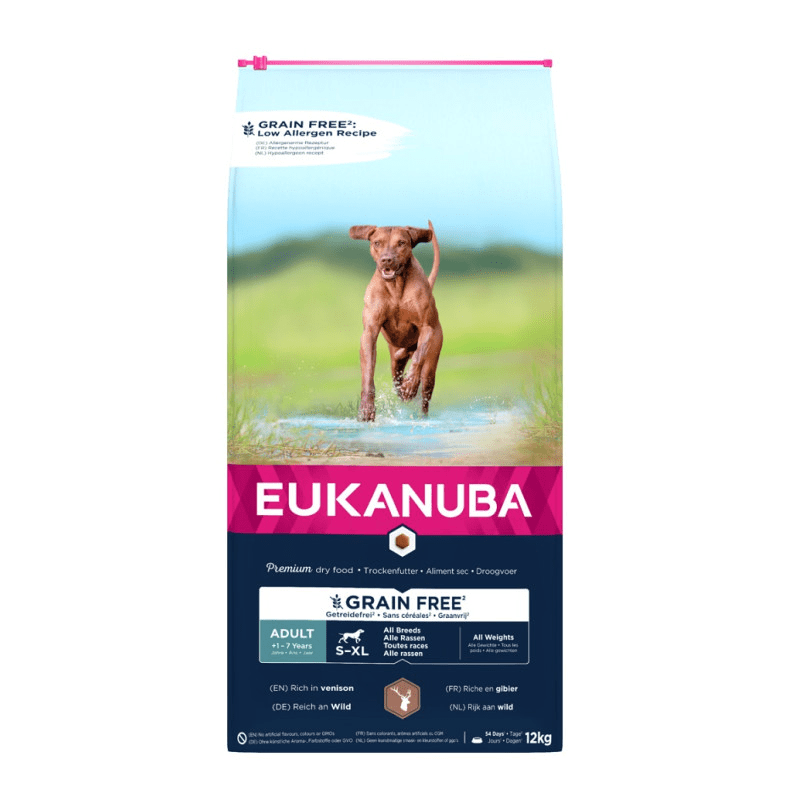 Сухой корм для собак – Eukanuba Adult All Venison Grain Free, 12 кг – 181Suns Сухой корм для собак – Eukanuba Adult All Venison Grain Free, 12 кг